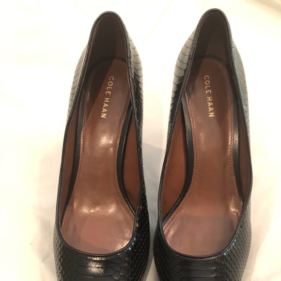 Cole Haan Black Python Pumps - Picture 2 of 7